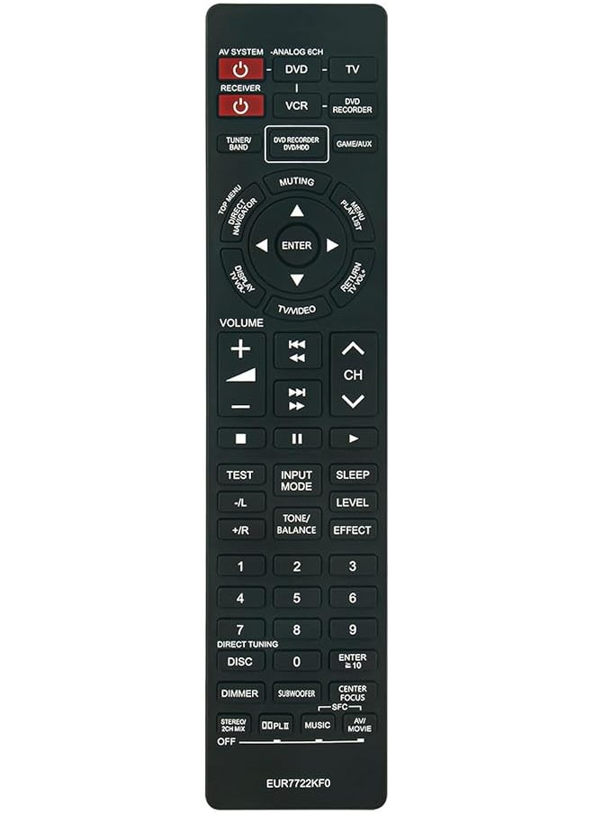 erorex - Replaced Eur7722Kf0 Remote Control Compatible With Panasonic Av Receiver System Sa Ht05 Sc Ht05 - Image 1