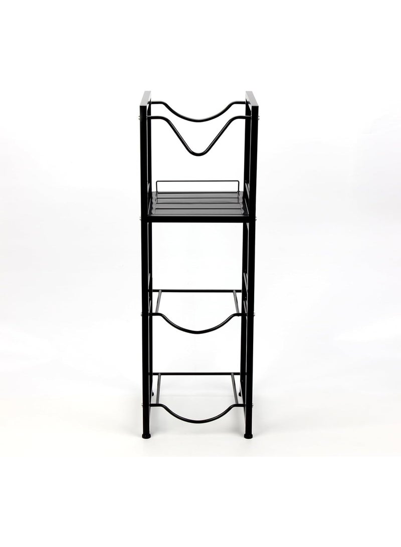 حامل قوارير سعة ٥ جالون – رف ثلاثي الطبقات متين مع صنبور تدفق سريع ورف تخزين - Image 5