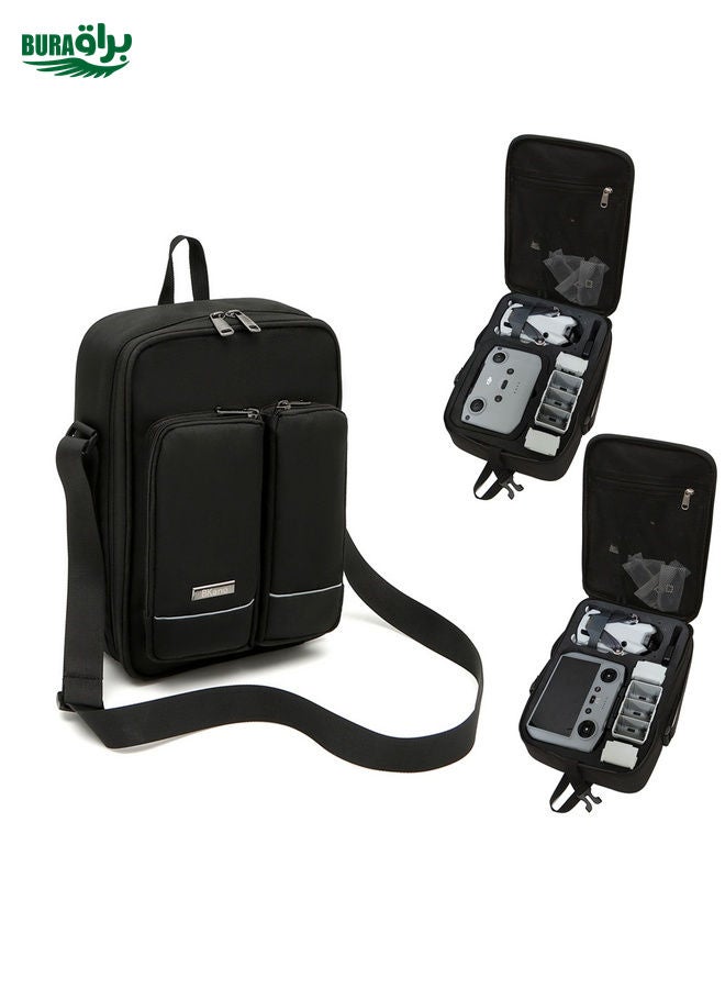 BURAQ For DJI Mini 4 Pro BKANO Storage Bag Shoulder Bag Messenger Bag Suitcase(Black) - Image 1