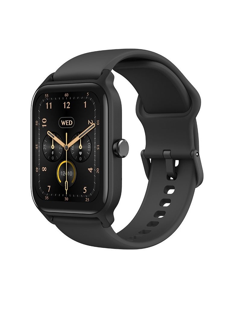 IDW13 Smart Watch, IP68 Waterproof Durable Bluetooth Call Sports Watch, Voice Assistant Health Monitoring Watch With Heart Rate Oxygen Monitoring, (1pc, Black) - Image 1