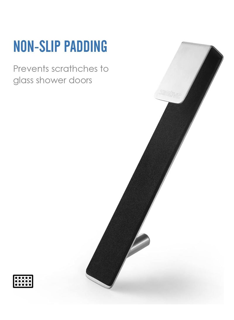 Shower Door Hooks,Extended Over Door Hooks for Bathroom Frameless Glass Shower Door,Stainless Steel Towel Hooks,Heavy Duty Rack Hooks for Robe,Towel-2 Pack-Silver  - Image 3