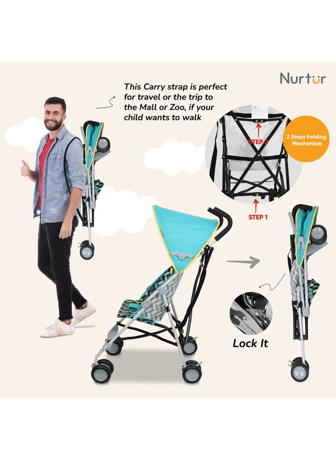 Nurtur - Rex Buggy Stroller Multicolor Lightweight Stroller With Compact Fold Canopy Shoulder Strap 6 To 36 Months - Image 1