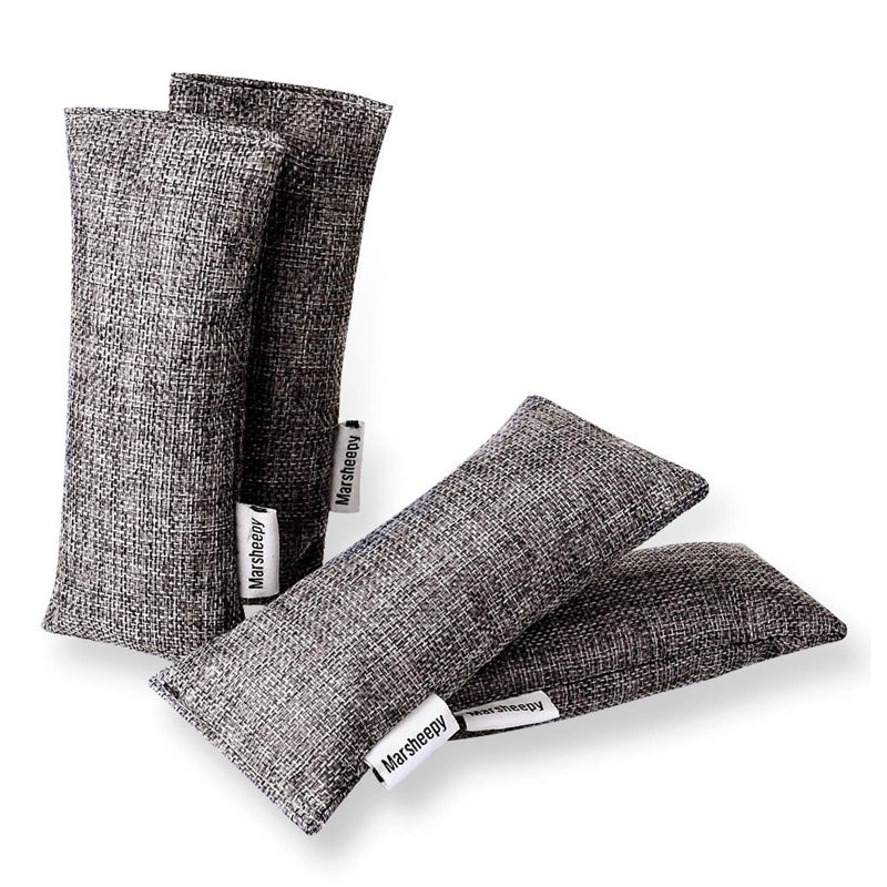 Marsheepy 12 Pack Charcoal Shoe Deodorizer Bags, Bamboo Charcoal Air Purifying bags, Odor Absorber, Odor Eliminator for shoes, Home, Closet, Pet - Image 1