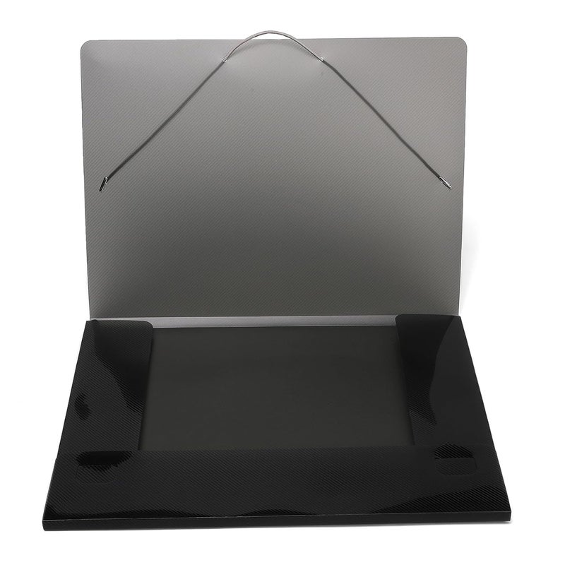 Neomate 3 Pcs A4 Double Pocket Folder | Designer Legal File with Elastic Closure | Multicolor Plastic Document Holder for Storage | Blue, Black & White - Image 5