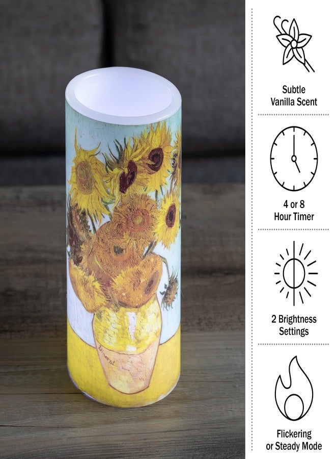 Lavish Home Sunflower 6-inch LED Candles, Set of 2 with Remote - Image 2