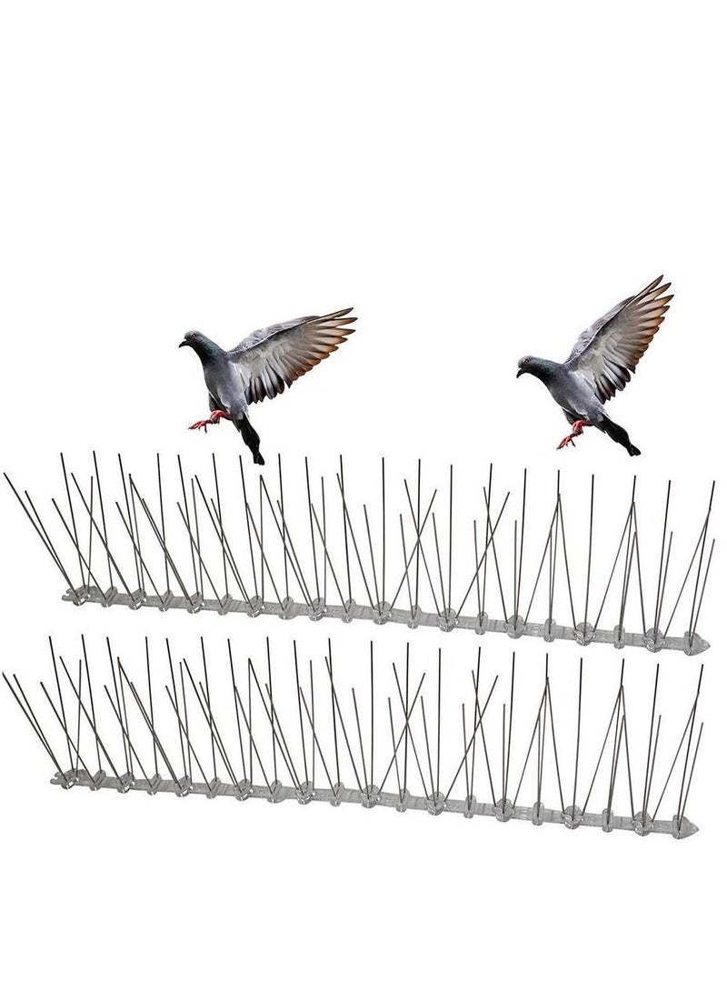 NIBEMINENT 2-Piece Birds Spikes Silver 60cm - Image 1