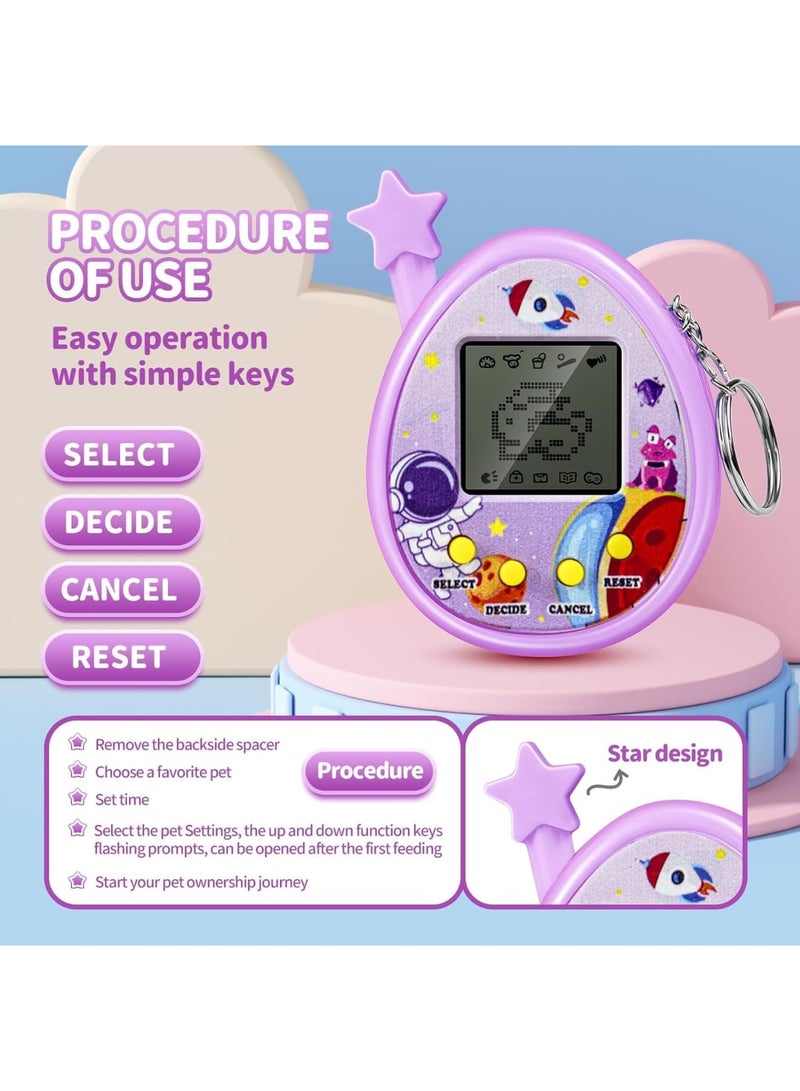 Zikra Interactive Toy Digital Pet - Virtual Electronic Pets Video Game Party Favors for Kids Video Game Keychain Video Game Party Supplies - Image 3