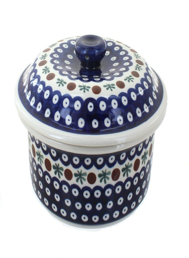 Blue Rose Pottery Blue Rose Polish Pottery Nature Round Baker with Lid - Image 1