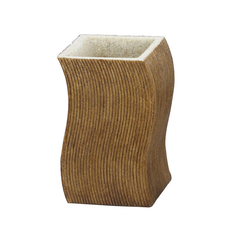 Obsessions Alvina Tumbler (L) 7 x (W) 7 x (H) 12cm_Sandstone and Brown - Image 2