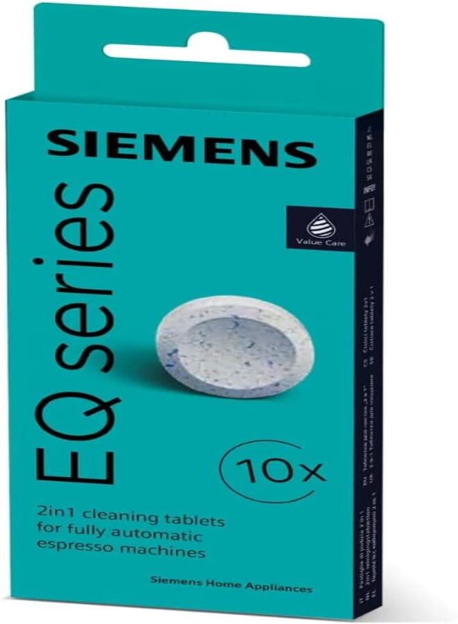 Siemens EQ. Series TZ80001 Cleaning Tablets Pack of 10 for All Coffee Machines and Built-in Fully Automatic