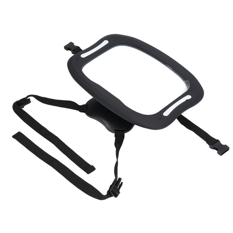 Baby Car Mirror Shatterproof 360 Degree Rotatable Wide Clear View Infant Rearview Mirror with LED Light - Image 3