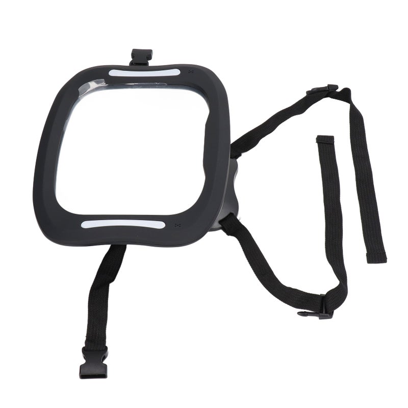 Baby Car Mirror Shatterproof 360 Degree Rotatable Wide Clear View Infant Rearview Mirror with LED Light - Image 4