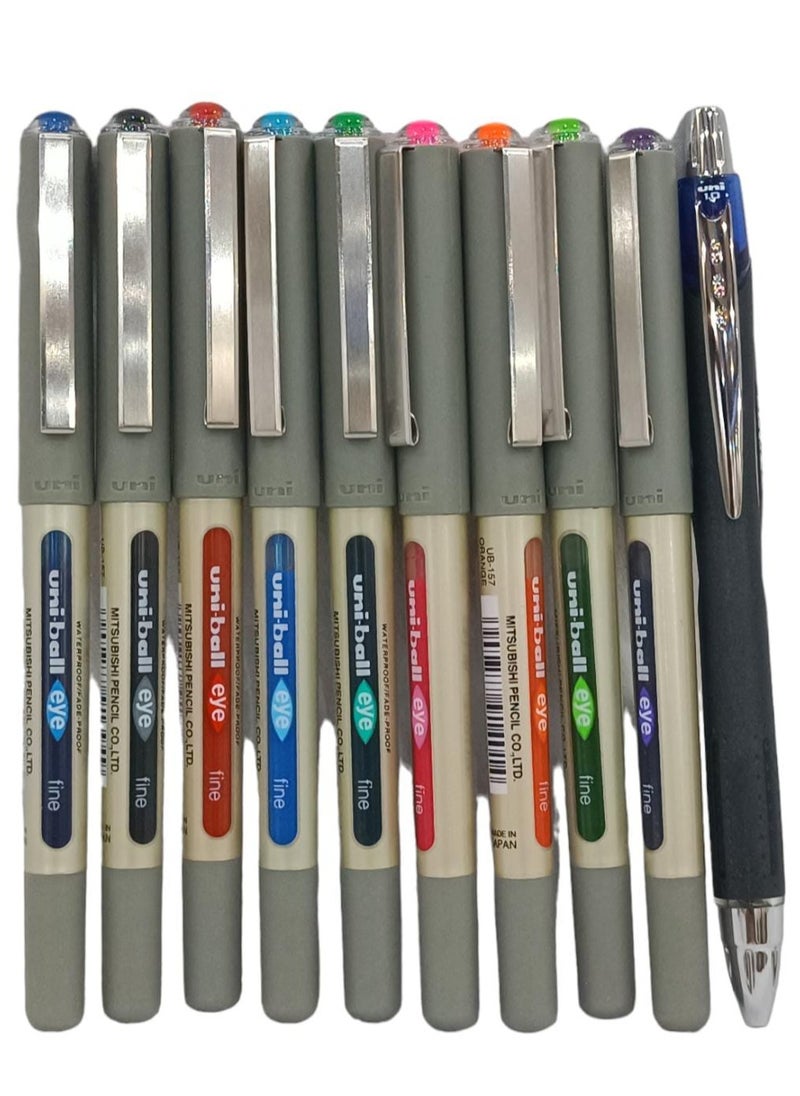 Uniball Uni-Ball Multi-Colour Fountain Pen Set, 10 Pens  - Image 4
