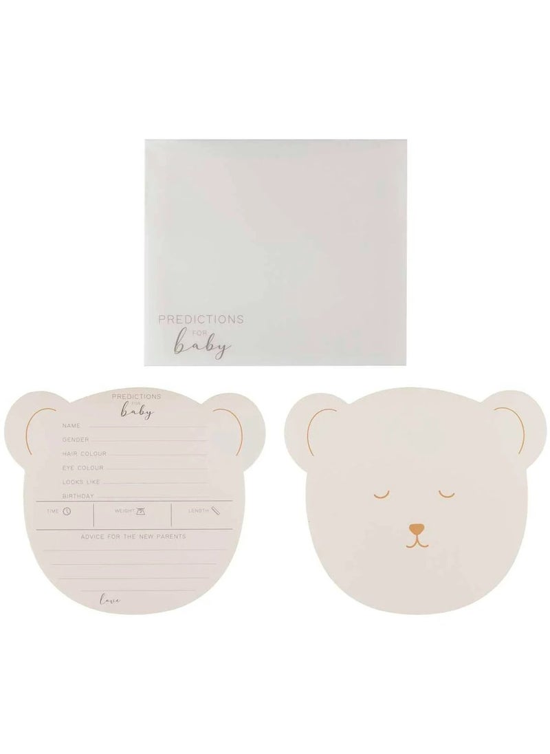 Ginger Ray Teddy Bear Shape Baby Advice Cards - Image 3