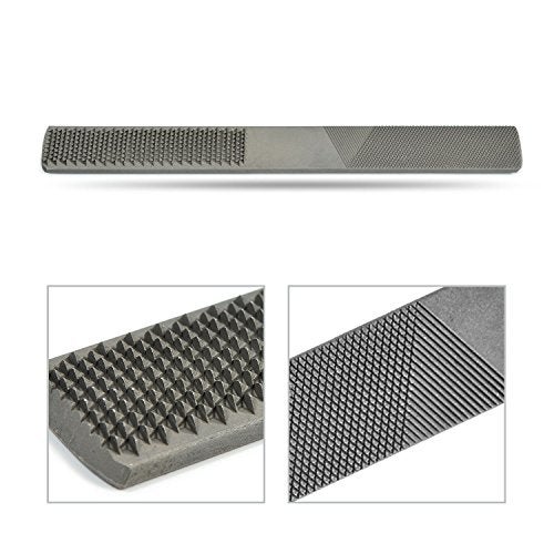 Newkiton 4 Way Wood Rasp File Carbon Hand File and Round Rasp Half Round Flat & Needle Files - Image 3