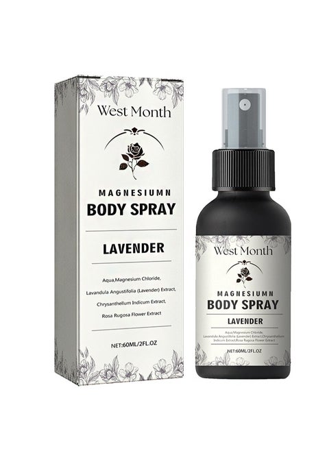 Magnesium Body Spray ， Pure Magnesium Oil Spray for Relieve Muscle Tension and Fatigue（60ml）