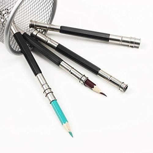 Qatalitic Pencil Extender/Lengthener with Metal Heads Adjustable Handy Pencil Holder for Schools, Office, Eyeliners, Sketching, Writing and DIY Art & Crafts (Set of 2, Random Color) - Image 4