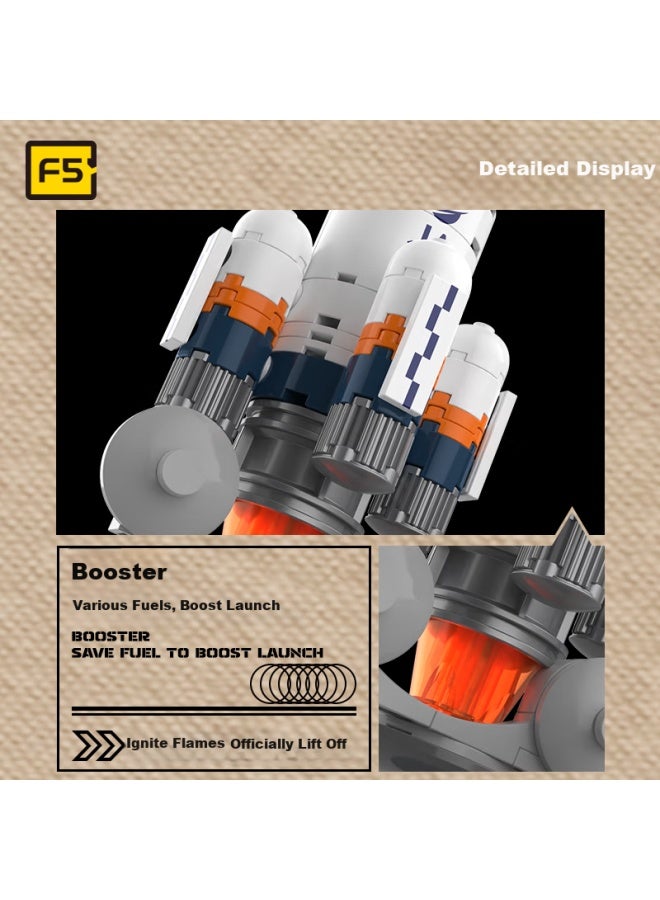 F5 Building Blocks Assembly Space Rocket Globe Aeroe Model Children's Toy 6-12 Years Old Boys And Girls Birthday Gift - Image 4