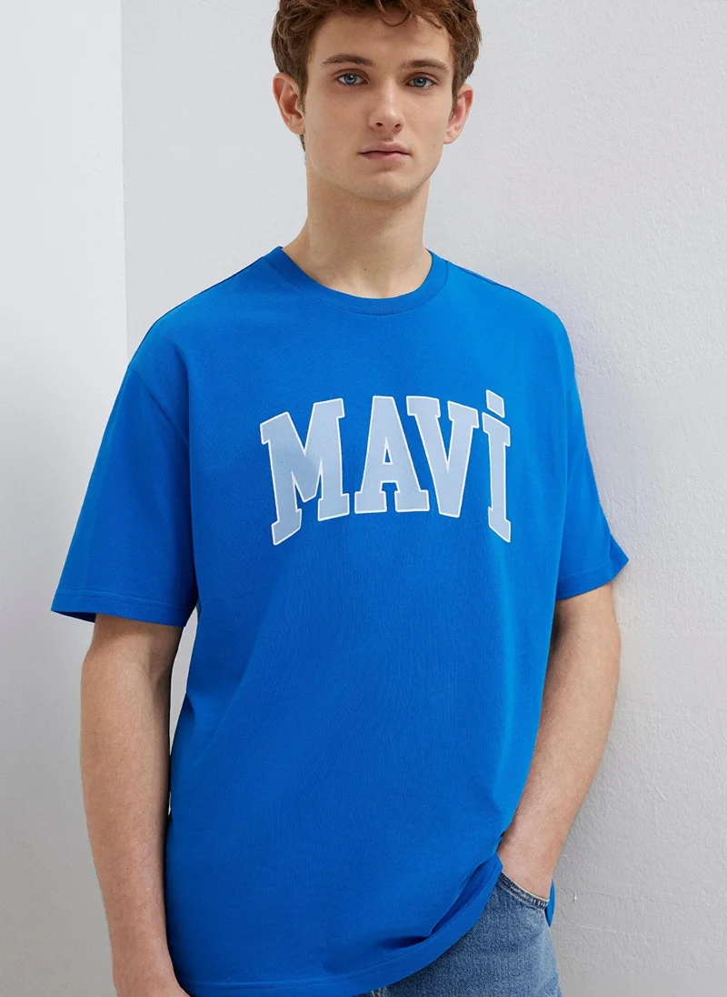 Mavi Logo Crew Neck Regular Fit T-Shirt