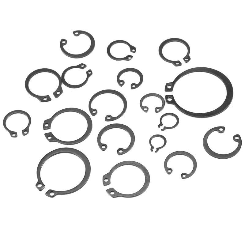 Circlip Set: 225 Pieces 18 Sizes Internal & External Metal Circlips - Resealable Plastic Storage Box for Machinery Repair & DIY Projects - Image 4