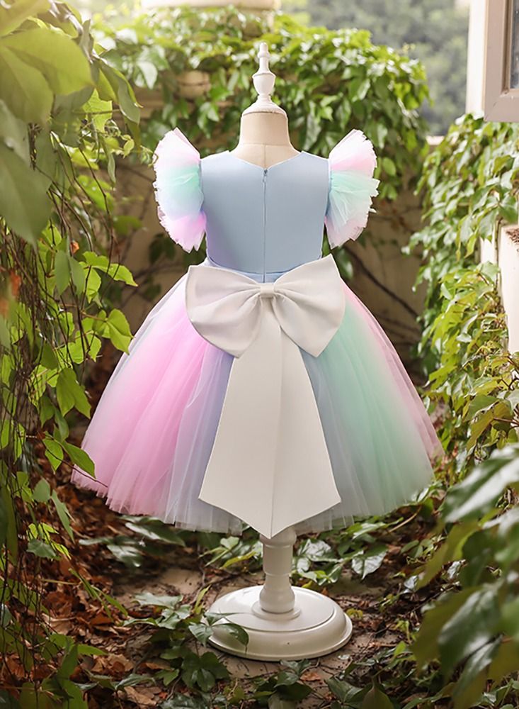 Loquat Small fly-sleeve stitching Alice Pastoral princess dress  - Image 2