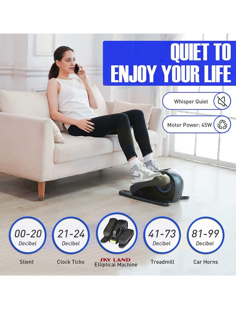 Sky Land Mini Electric Elliptical Stepper Machine | Under Desk Pedal Bike Exerciser With Monitor For Home, Office, Gym  - Image 3