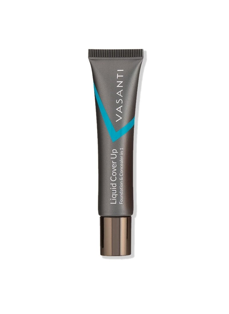 Vasanti - VASANTI Oil-Free Foundation & Concealer in 1 - Liquid Cover-Up (V10) Full Coverage Lightweight Long Lasting Paraben-Free Leaves Skin Glowing and Radiant - Image 1
