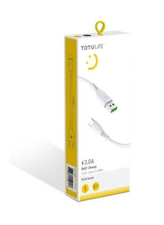 Totulife FLEX Series Cable Micro USB 3.0A 1M - White  - Image 5