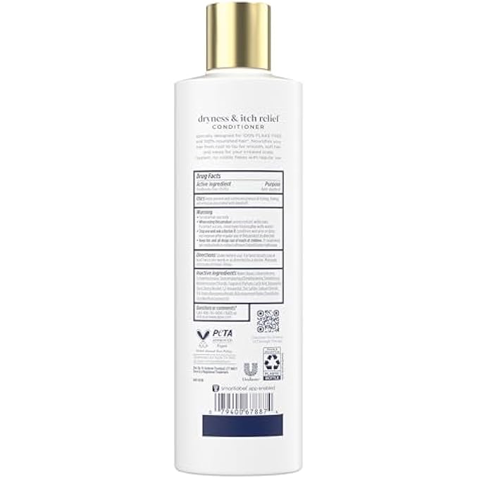 Dove DAMAGE THERAPY DERMA CONDITIONER DRYNESS + ITCH FOR FLAKY SCALP WITH PYRITHIONE ZINC AND COCONUT OIL 12 FL OZ - Image 3