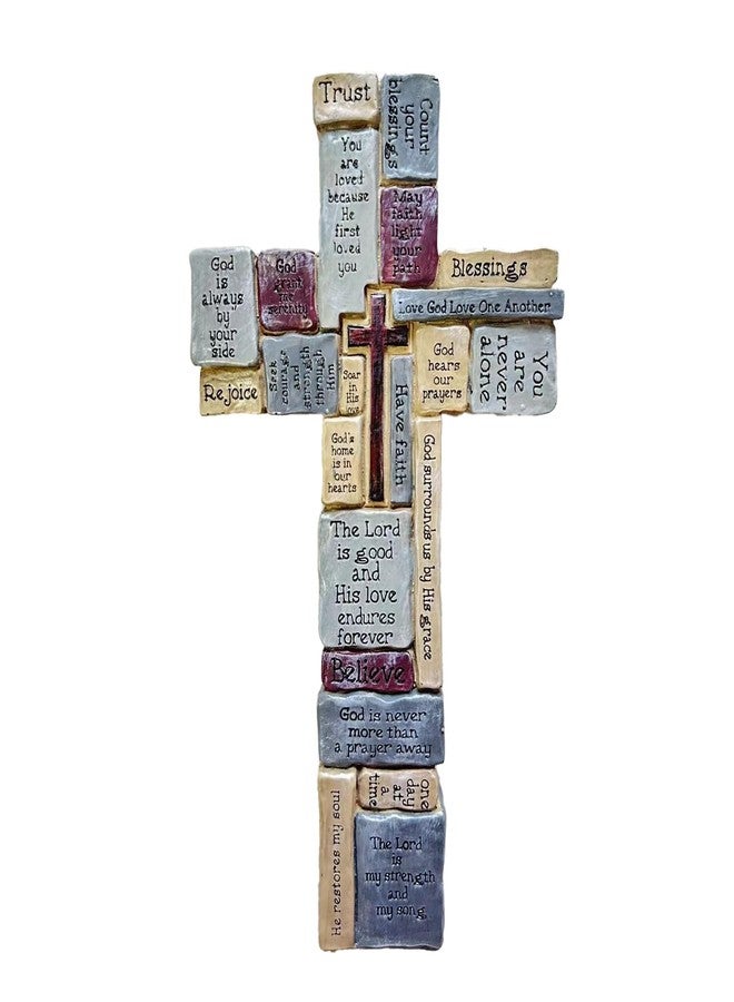Imerance Inspirational Resin Wall Cross,11 Inch Crucifix Wall Cross,Christian Decor,Christian Gifts and Religious Gifts for Women,Men - Image 1
