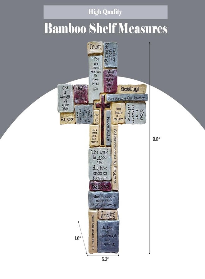 Imerance Inspirational Resin Wall Cross,11 Inch Crucifix Wall Cross,Christian Decor,Christian Gifts and Religious Gifts for Women,Men - Image 2