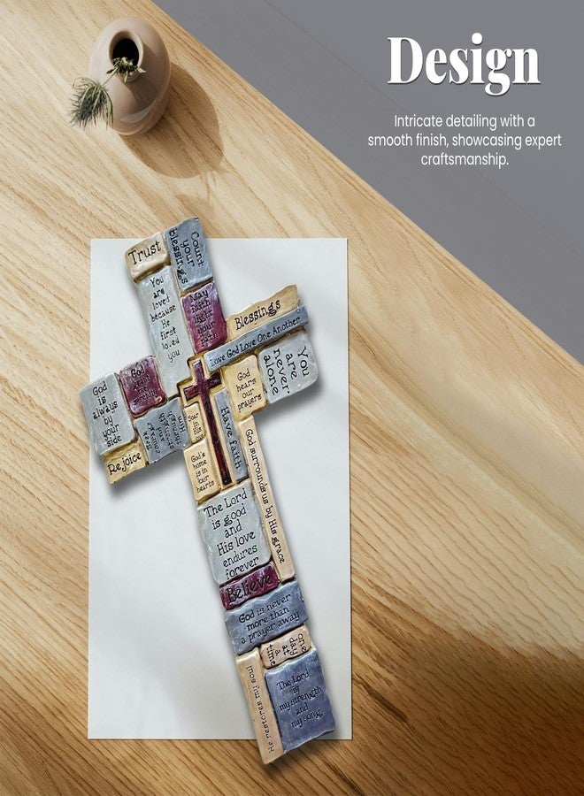 Imerance Inspirational Resin Wall Cross,11 Inch Crucifix Wall Cross,Christian Decor,Christian Gifts and Religious Gifts for Women,Men - Image 3