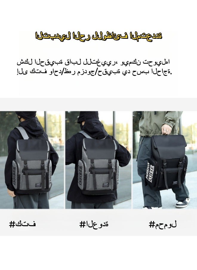 حقيبة ظهر متعددة الوظائف وحقيبة سفر وحقيبة عمل وحقيبة كمبيوتر يمكنها حمل كمبيوتر محمول مقاس 15.6 بوصة
