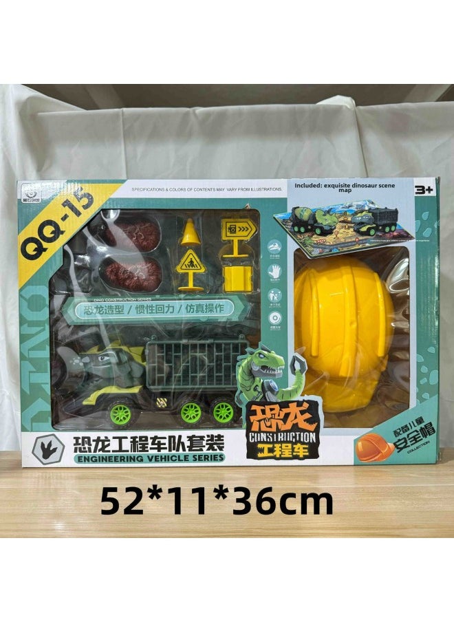 Toy Children's Large Gift Box Stall Boxed Supply Mixed Batch 29 Model Institutions Gift Night Market Men-Color:Dinosaur Engineering Fleet  - Image 1