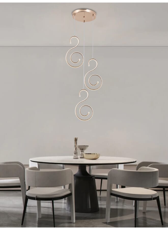 Best Power Modern LED Chandelier 3-Light 7144-3 – 3 Lighting Levels, 60W, 100cm Adjustable Length – Elegant Hanging Pendant Light for Living Room, Dining Room, and Bedroom  - Image 1