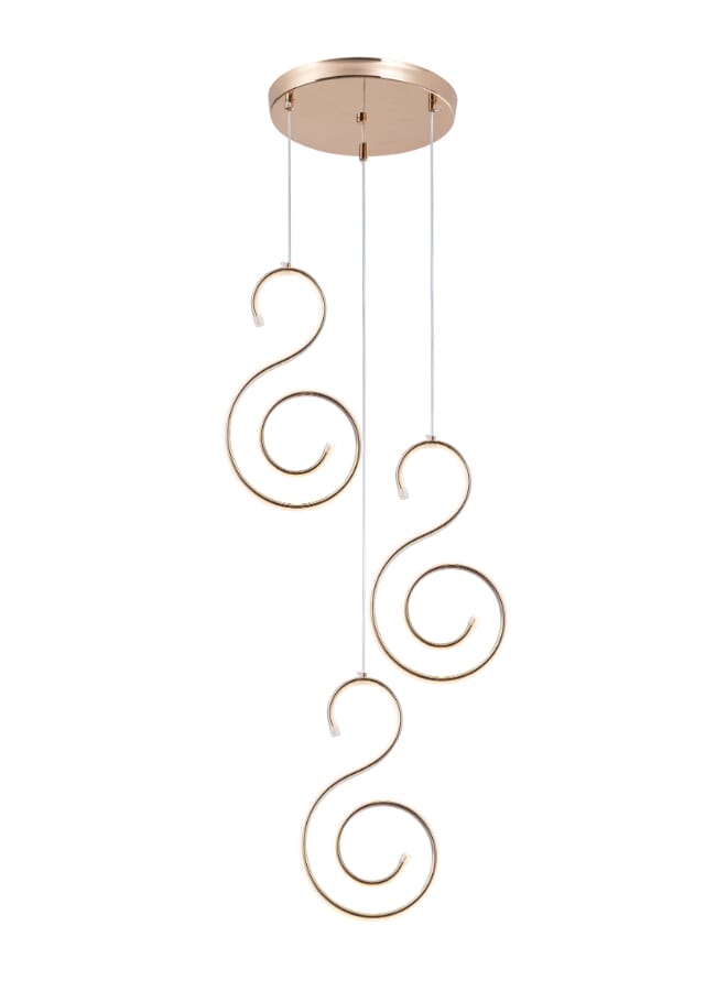 Best Power Modern LED Chandelier 3-Light 7144-3 – 3 Lighting Levels, 60W, 100cm Adjustable Length – Elegant Hanging Pendant Light for Living Room, Dining Room, and Bedroom  - Image 4
