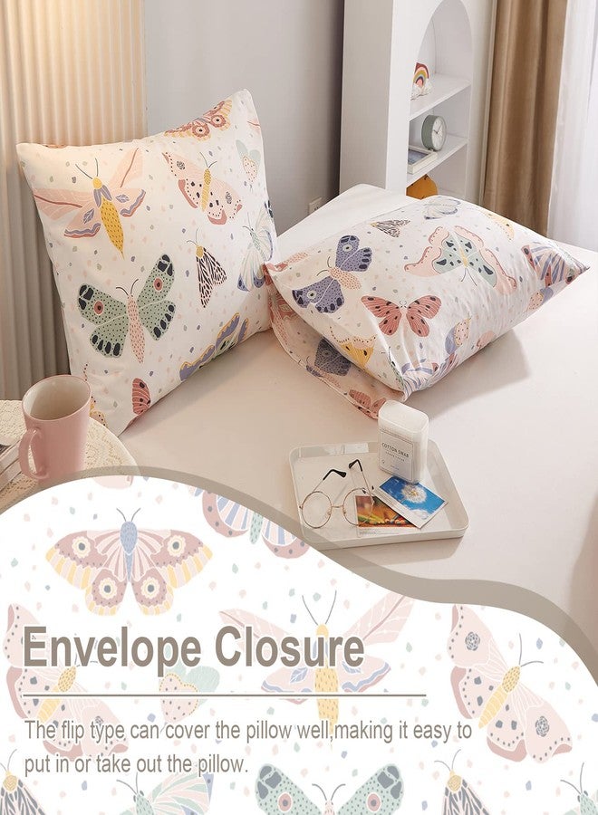 Ivellow Twin Duvet Cover Kids 100% Cotton Butterfly White for Cute Bedding Set 3Pcs Ultra Soft Breathable Patterned Cartoon Comforter Boys Girls Toddler Teen - Image 4