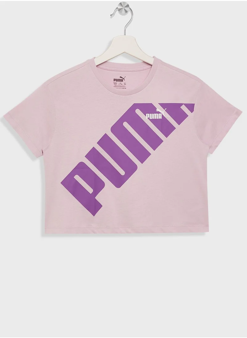 PUMA Kids Power Short Length T-Shirt