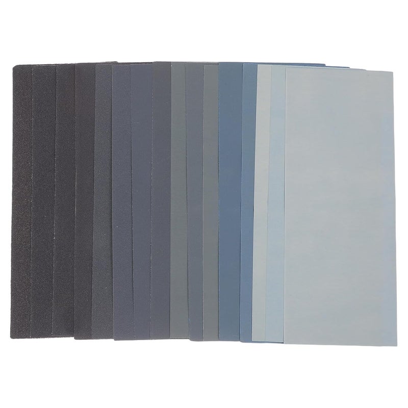 Waterproof Sanding Sheets 17pcs Assorted Grits 120-10000 Car Polishing Sandpaper for Metal and Wood Refinishing Automotive Wet Dry Abrasive Sheets - Image 1