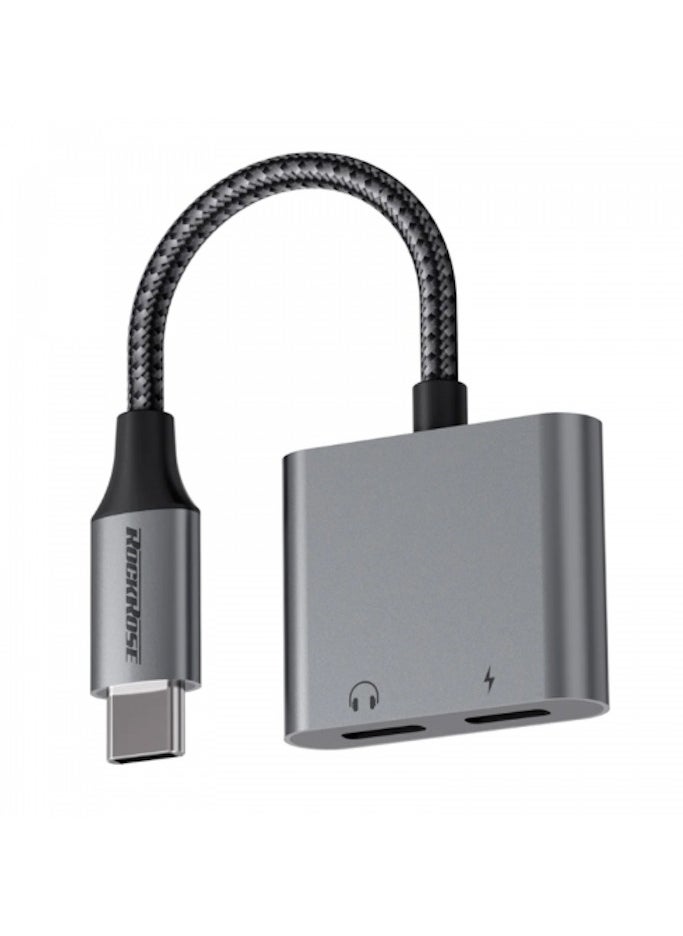 روكروز RockRose Nexus DC USB-C to USB-C + USB-C Adapter (Phone Call & Music) 
