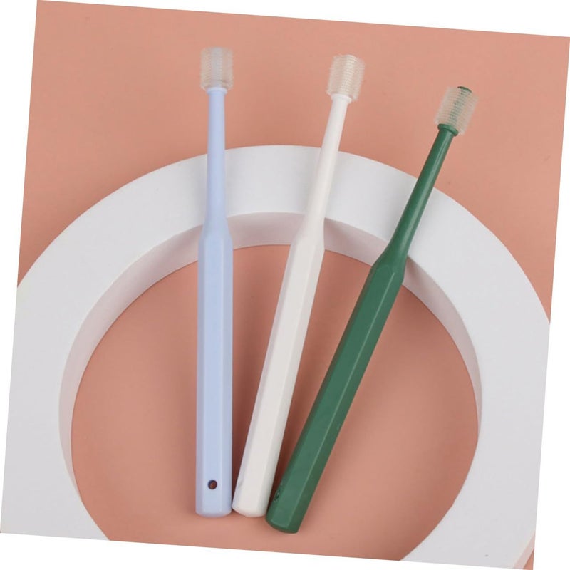 4 Pet Toothbrush Set Comfortable Non Handle for Dogs Cats Easy Teeth Cleaning - Image 3