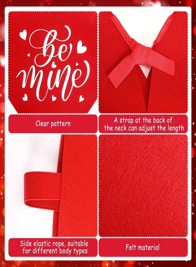 Iceyyyy 2 Pcs Valentine's Day Heart Costume Adult-Felt Red Heart Waistcoat Costumes for Man Woman-Funny Valentine Tunic Costume for Valentine's Day Celebration Cosplay Party - Image 3