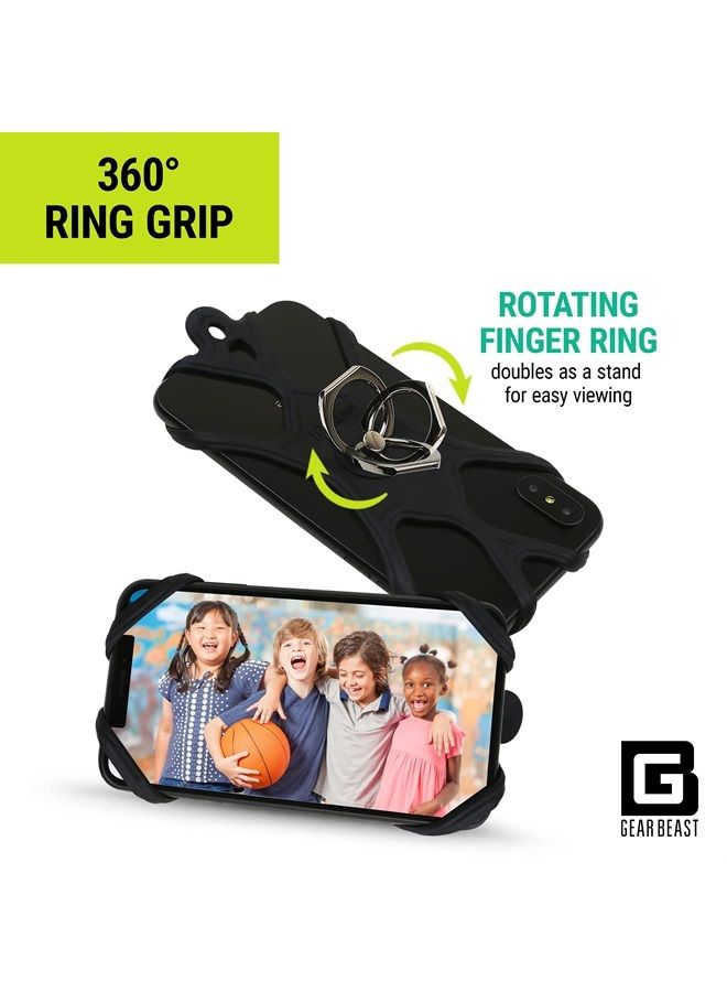 Gear Beast Universal Phone Lanyard Holder and Ring Grip, Silicone Cell Phone Lanyard Neck Strap and Phone Ring Holder Stand Compatible with Most Smartphones - Image 3