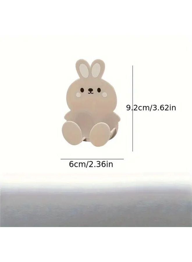 مجموعة متنوعة من منظّم الجدران للأرانب الخالية من اللاصق حامل الحبال البلاستيكي متعدد الخطاطيف - Image 5