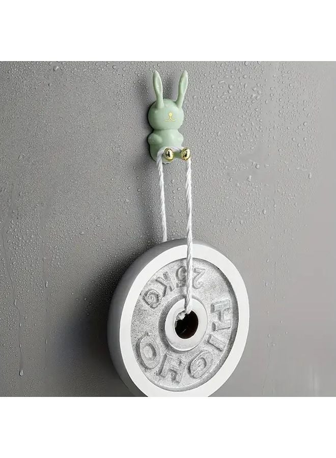 مجموعة متنوعة من منظّم الجدران للأرانب الخالية من اللاصق حامل الحبال البلاستيكي متعدد الخطاطيف - Image 3