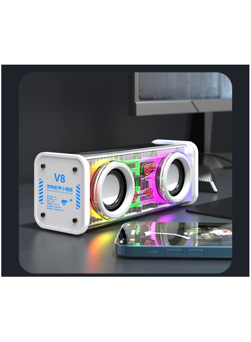 Portable Bluetooth Speaker with 10W Stereo Sound, Bluetooth 5, Bassup,  Waterproof for Beach, 24-Hour Playtime, Wireless Stereo Pairing, Speaker for Home, Outdoors, Travel  - Image 3