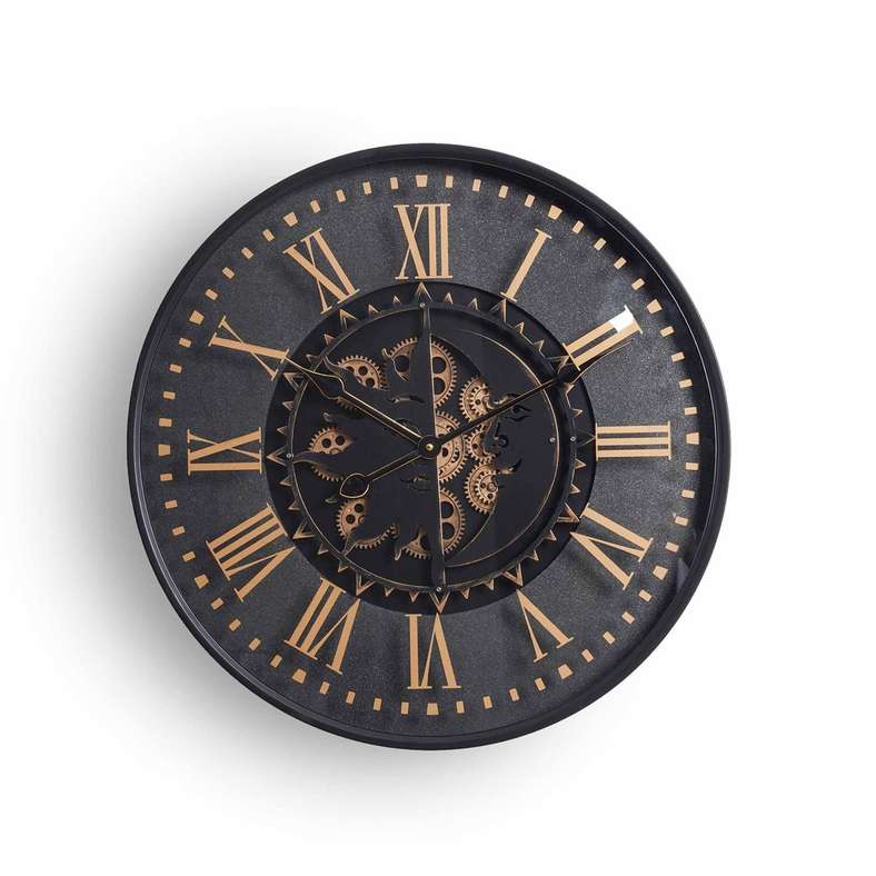 Pan Home Epoch Gear Wall Clock 60x60x8cm- Black - 195KGA9900033 - Image 1