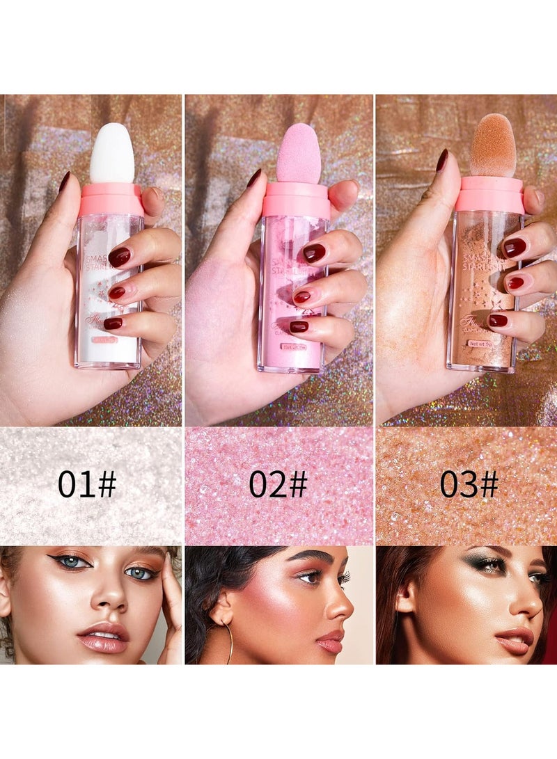 Generic Highlighter Makeup Stick, Body Glitter Powder - Shade 03 Fairy Powder  - Image 5