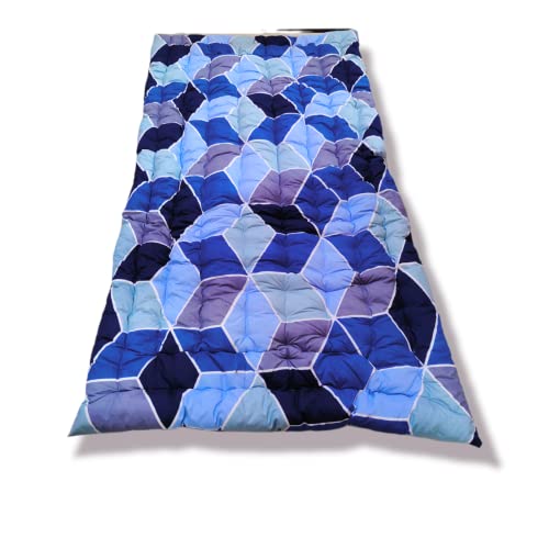 ATOOTFUSION Soft Cotton Foldable Light Weight Filled Single Firm Mattress| Gadda (Solid Coloured, 1 Sleeping Capacity, 3 x 6 ft or 72 x 36 Inches) Shades of Blue - Image 5
