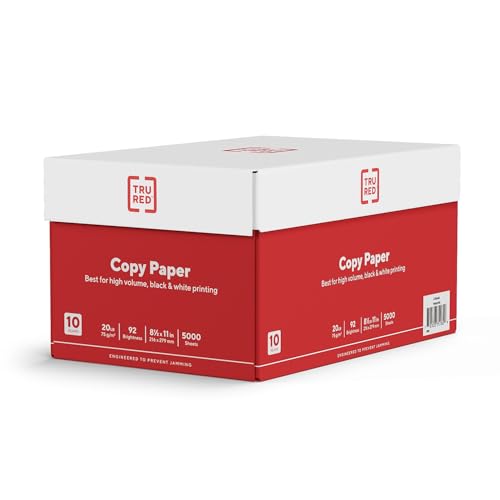 Staples ورق نسخ ستابلز TRU RED 8.5x11 20 رطل 92-برايت 5000 ورقة/كرتون - Image 3